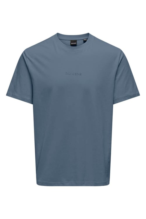 Only & Sons Onslevi % 100 Pamuk Relaxed Fit Bisiklet Yaka Logolu Erkek T Shirt 22028147 İNDİGO