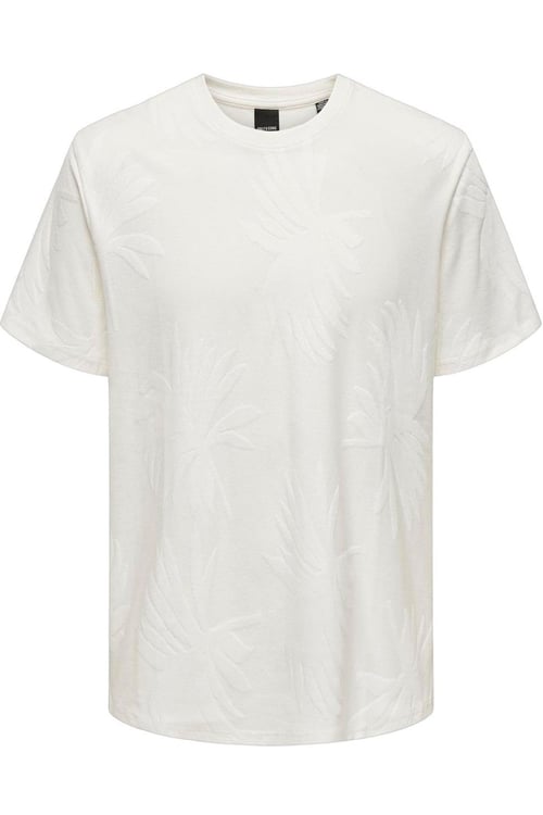 Only & Sons Onsmarco % 100 Pamuk Relaxed Fit Bisiklet Yaka Erkek T Shirt 22029457 EKRU