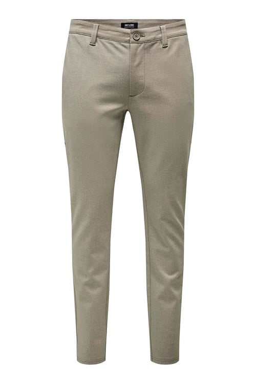 Only & Sons Onsmark Streç Slim Tapered Fit Normal Bel Düz Paça Chino Erkek Pantolon 22026326 TAŞ