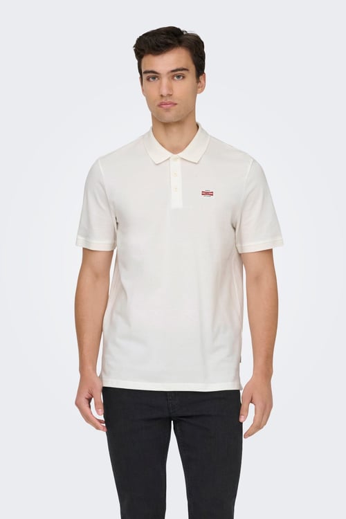 Onsdawson Pamuklu Regular Fit Düğmeli Erkek Polo Yaka T Shirt 22036883 KREM