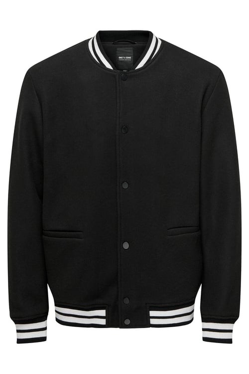 Onsdenver Regular Fit Kolej Yaka Bomber Erkek Ceket 22025212 SİYAH