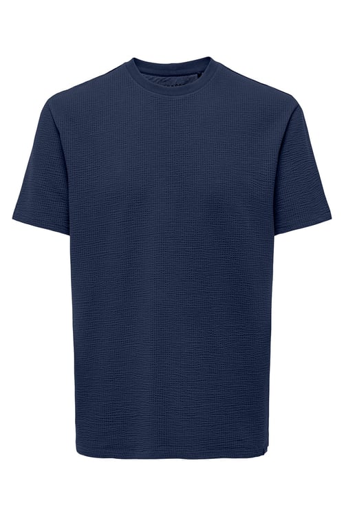 Onskian Pamuklu Regular Fit Bisiklet Yaka Erkek T Shirt 22028692 LACİVERT