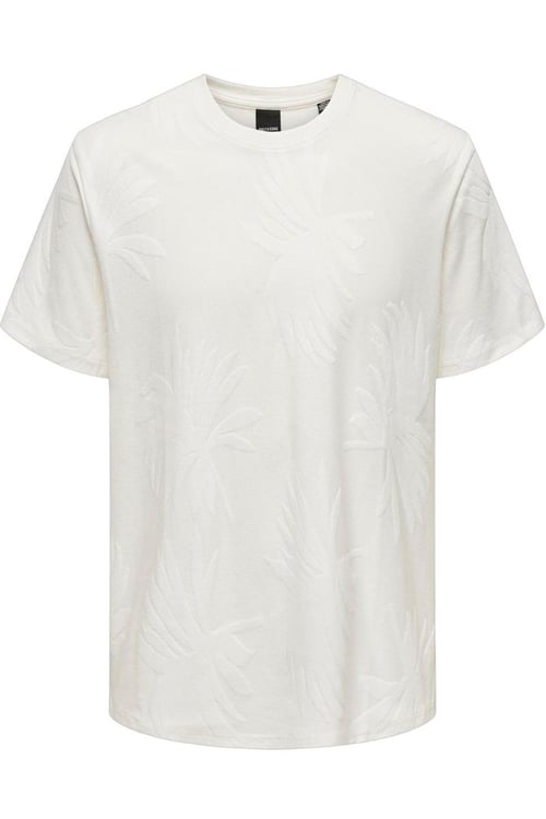 Onsmarco % 100 Pamuk Relaxed Fit Bisiklet Yaka Erkek T Shirt 22029457 EKRU