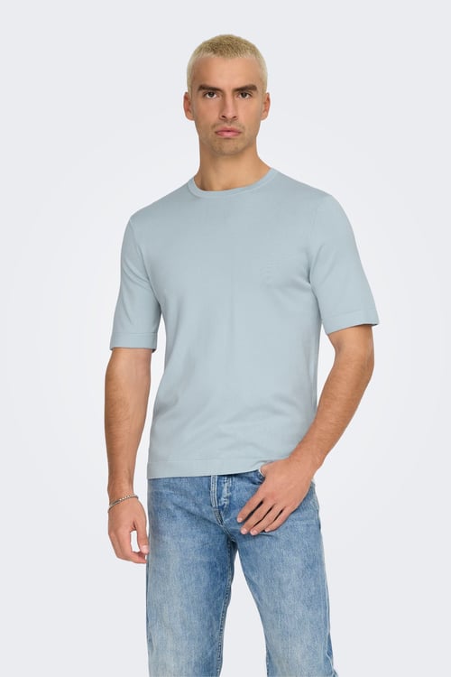 Onswyler Regular Fit Bisiklet Yaka Erkek T Shirt 22022928 AÇIK MAVİ