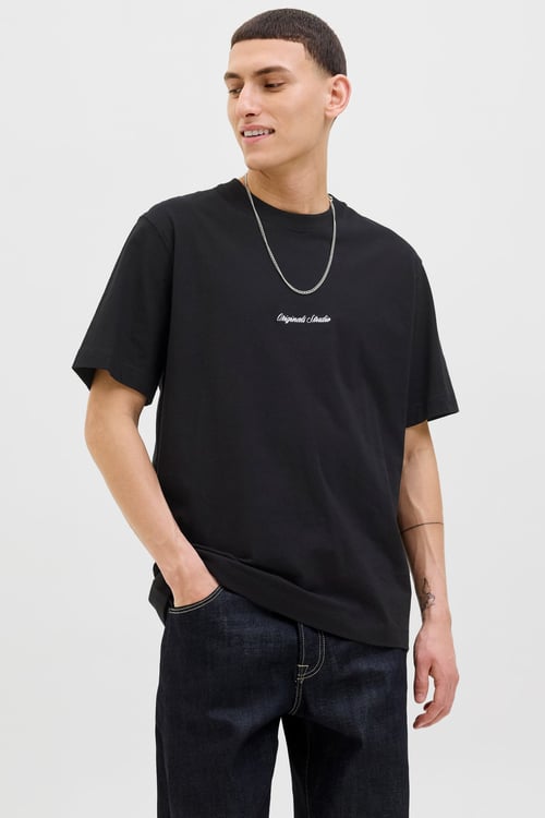 Originals Jornorrebro % 100 Pamuk Relaxed Fit Bisiklet Yaka Erkek T Shirt 12282892 SİYAH