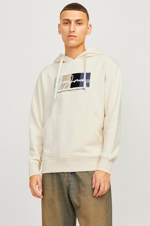 Originals Jorportland Pamuk Karışımlı Regular Fit Kapüşonlu Erkek Sweat 12262421 BEJ