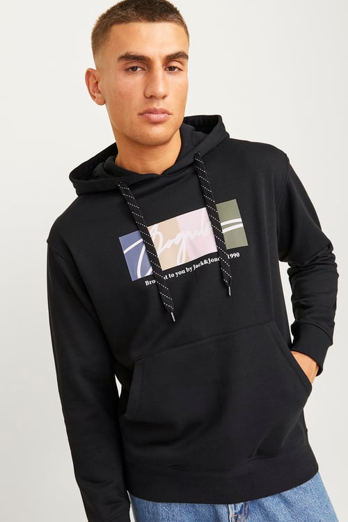 Originals Jorportland Pamuk Karışımlı Regular Fit Kapüşonlu Erkek Sweat 12262421 SİYAH