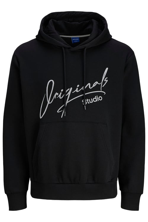 Originals Jorsignature Pamuklu Relaxed Fit Kapüşonlu Baskılı Erkek Sweat 12281990 SİYAH