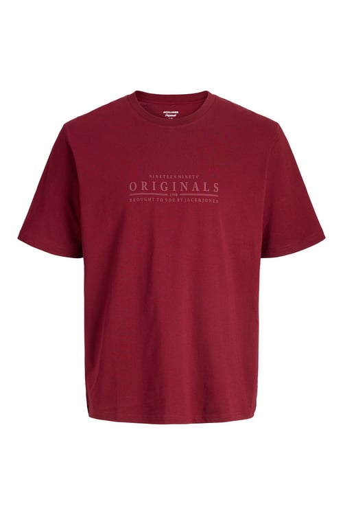 Originals Logolu Pamuklu Regular Fit Bisiklet Yaka Erkek T Shirt 12290315 VİŞNE