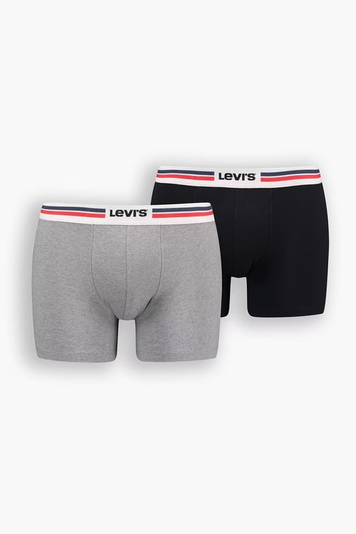 Pamuklu 2 Pack Erkek Boxer 37149-0826 GRİ-SİYAH
