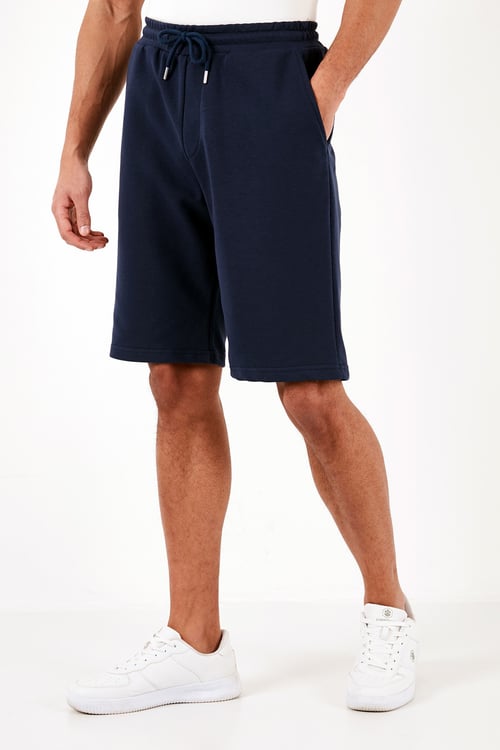 Pamuklu Belden Bağlamalı Cepli Regular Fit Erkek Short 5908042 İNDİGO
