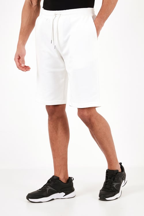 Pamuklu Belden Bağlamalı Cepli Regular Fit Erkek Short 5908042 EKRU