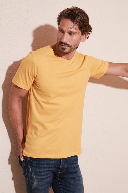 Pamuklu Bisiklet Yaka Basic Erkek T Shirt 59020001 HARDAL