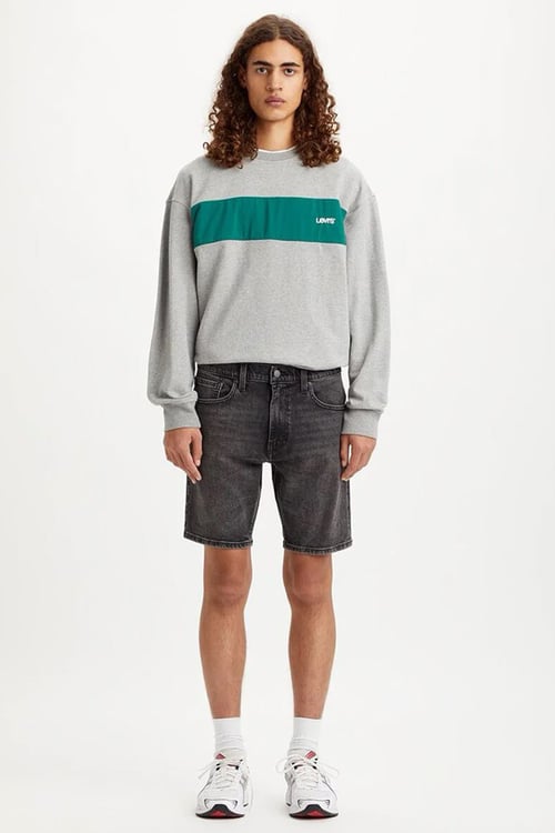 Pamuklu Cepli Slim Fit Kot Erkek Short A7731-0001 KOYU GRİ
