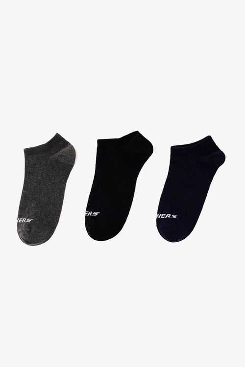 Pamuklu Logolu 3 Pack Unisex Çorap S25203153 700 Siyah-Lacivert-Gri