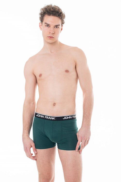 Pamuklu Logolu Erkek Boxer JFBTORA01 YEŞİL