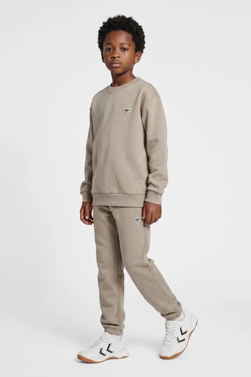 Pamuklu Logolu Loose Fit Elastik Paça Unisex Çocuk Eşofman Altı 232951-8398 KOYU HAKİ