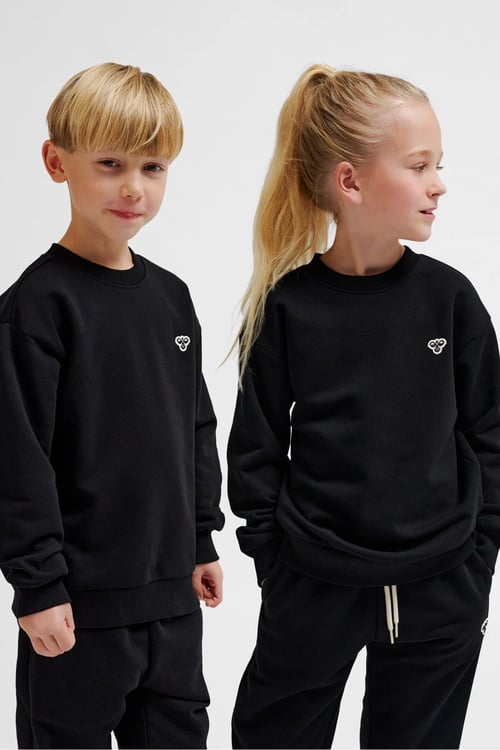 Pamuklu Loose Fit Bisiklet Yaka Unisex Çocuk Sweat 232950-2001 SİYAH