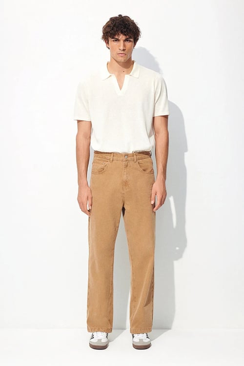 Pamuklu Loose Fit Jeans Erkek Kot Pantolon 0010363-70296 CAMEL