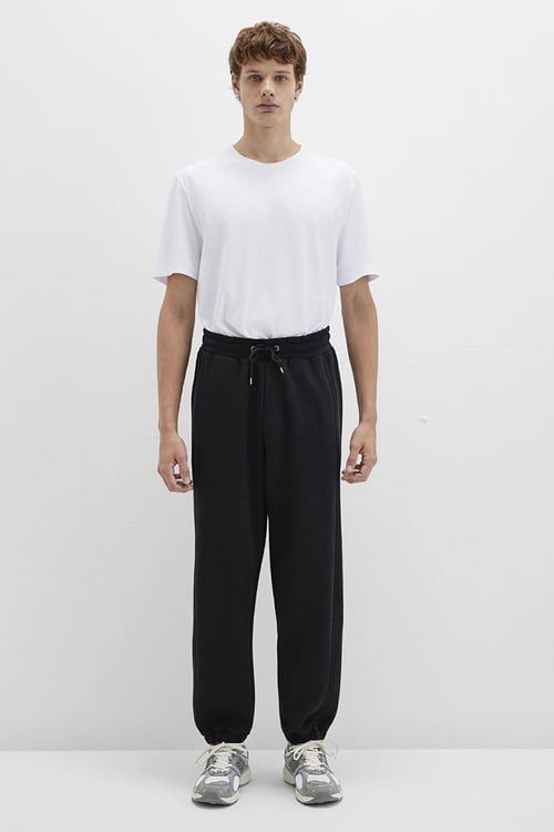 Pamuklu Loose Fit Normal Bel Lastikli Paça Erkek Eşofman Altı 0010549-900 SİYAH