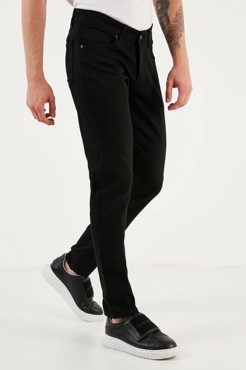 Pamuklu Normal Bel Regular Fit Jeans Erkek Kot Pantolon 6440304 SİYAH