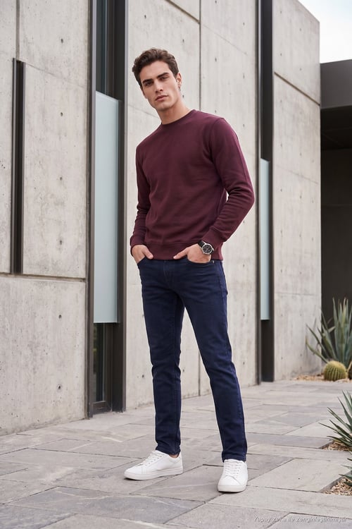 Pamuklu Normal Kalıp Normal Bel Jeans Erkek Kot Pantolon 2213F08PARMA KOYU LACİVERT