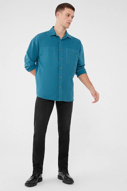 Pamuklu Normal Kesim Düz Paça Martin Jeans Erkek Kot Pantolon 0037834819 SİYAH
