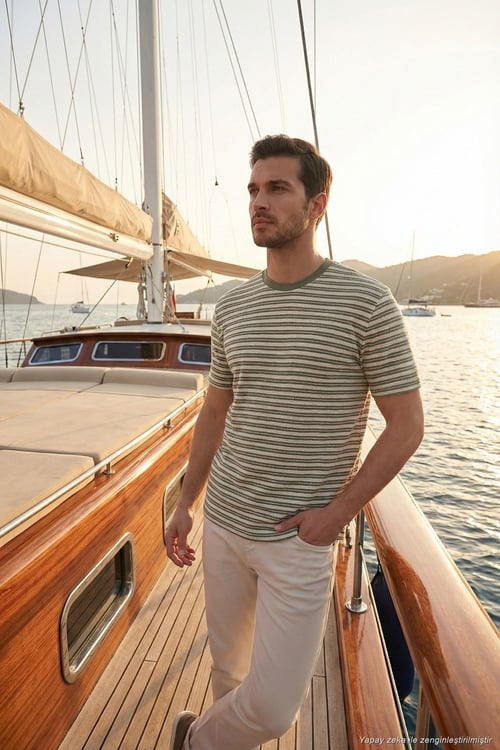 Pamuklu Regular Fit Bisiklet Yaka Erkek T Shirt 5904027 NEFTİ