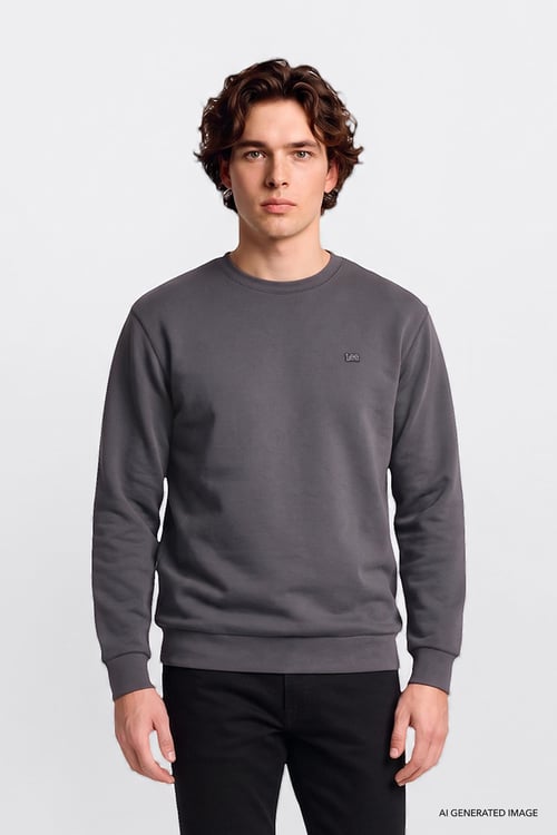 Pamuklu Regular Fit Bisiklet Yaka Erkek Sweat L2520308 003 ANTRASİT
