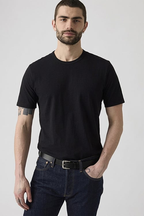Pamuklu Regular Fit Bisiklet Yaka Erkek T Shirt 008BQ-0000 SİYAH