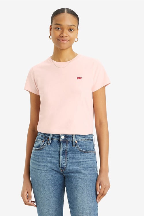 Pamuklu Regular Fit Bisiklet Yaka Kadın T Shirt A4917-0006 PUDRA