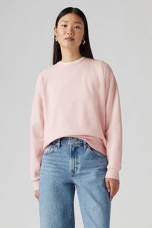 Pamuklu Regular Fit Bisiklet Yaka Kadın Sweat 001TY-0006 PEMBE