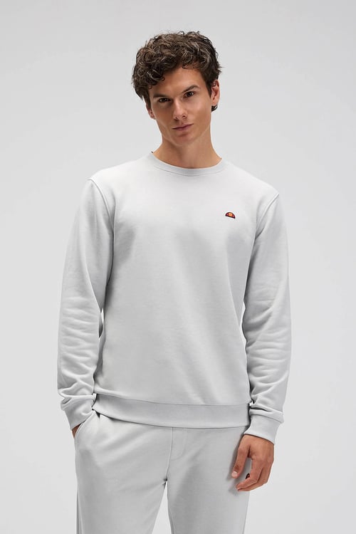 Pamuklu Regular Fit Bisiklet Yaka Logolu Erkek Sweat EM579-GI GRİ