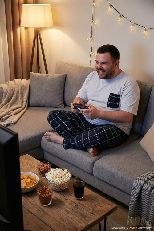 Pamuklu Regular Fit Büyük Beden Erkek Pijama Takımı 6572002B GRİ MELANJ
