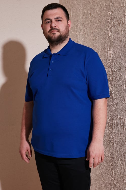 Pamuklu Regular Fit Büyük Beden Erkek Polo Yaka T Shirt 5902127B SAKS