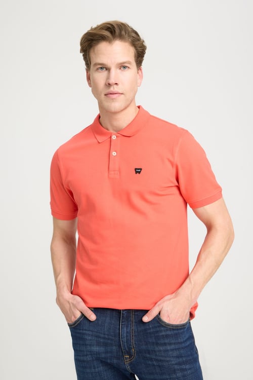 Pamuklu Regular Fit Düğmeli Erkek Polo Yaka T Shirt W7D5K4XX2T 512 KORAL