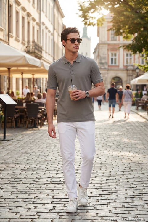 Pamuklu Regular Fit Düğmeli Erkek Polo Yaka T Shirt 5902127 AÇIK YEŞİL