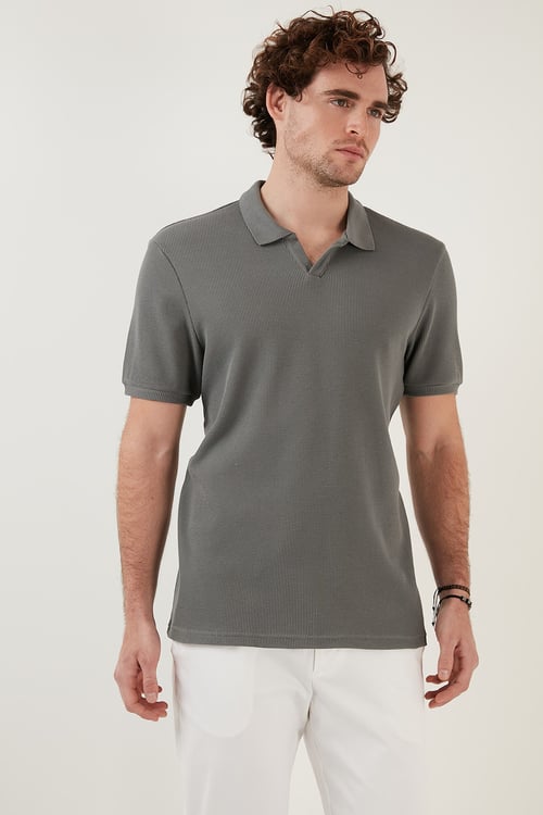 Pamuklu Regular Fit Erkek Polo Yaka T Shirt 5902645 AÇIK HAKİ