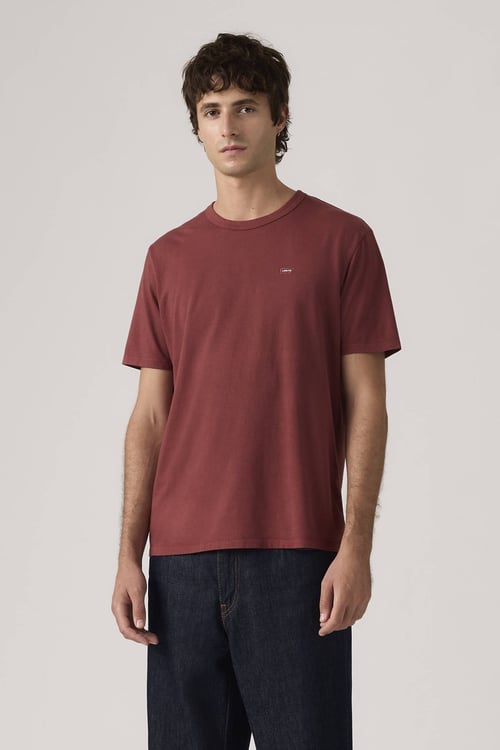 Pamuklu Regular Fit Logolu Bisiklet Yaka Erkek T Shirt 005GX-0003 BORDO