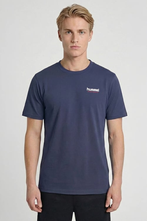Pamuklu Regular Fit Logolu Bisiklet Yaka Erkek T Shirt 912375-7459 LACİVERT