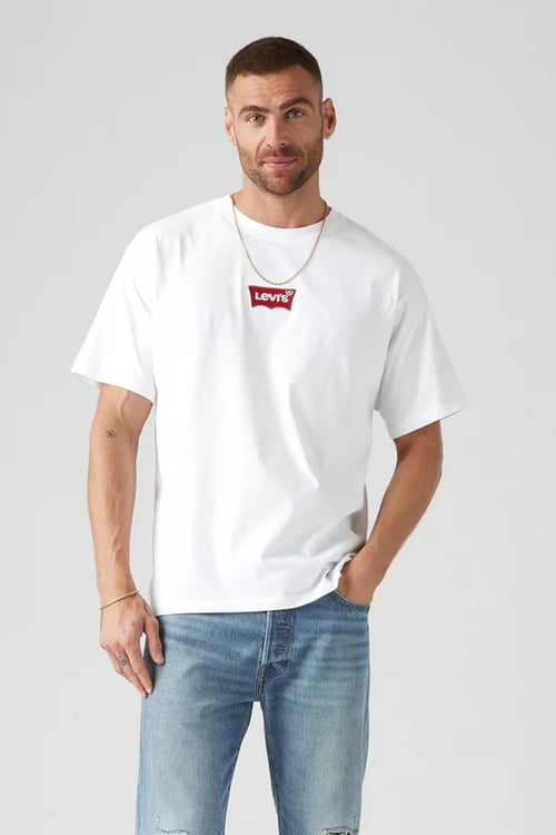 Pamuklu Regular Fit Logolu Bisiklet Yaka Erkek T Shirt A9440-0002 BEYAZ