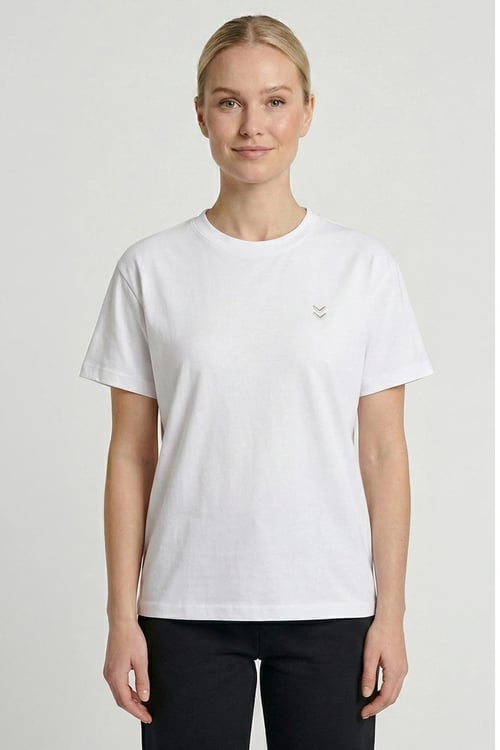 Pamuklu Regular Fit Logolu Bisiklet Yakak Kadın T Shirt 912261-9001 BEYAZ