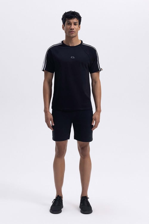 Pamuklu Regular Fit Logolu Erkek Short EM1351-BK SİYAH