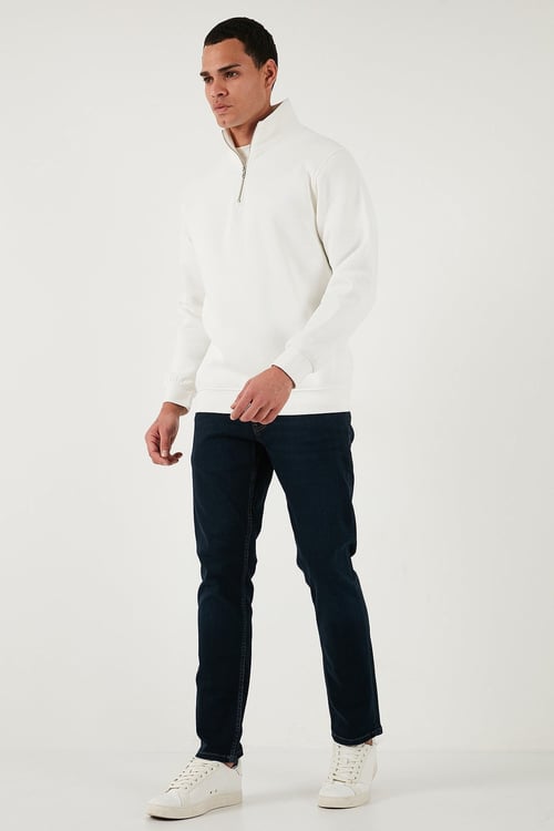 Pamuklu Regular Fit Normal Bel Boru Paça Jeans Erkek Kot Pantolon 2203C09PARMA LACİVERT