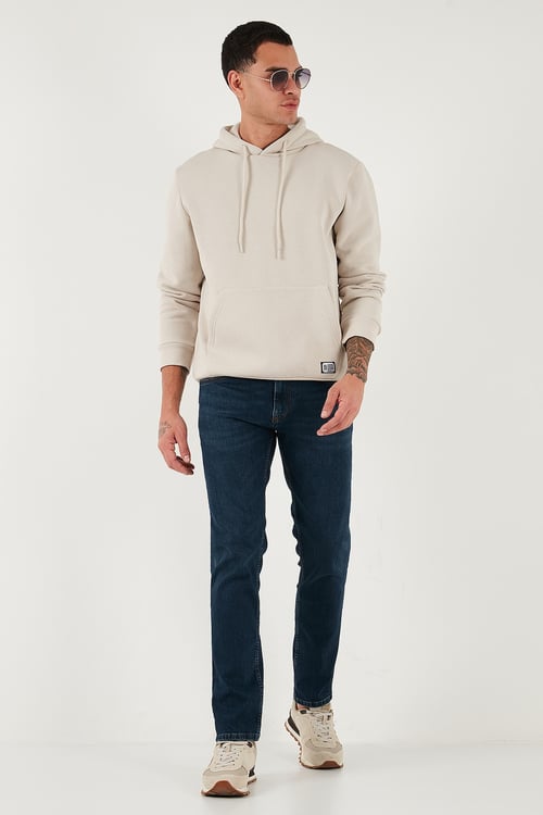 Pamuklu Regular Fit Normal Bel Boru Paça Jeans Erkek Kot Pantolon 2203C28PARMA LACİVERT