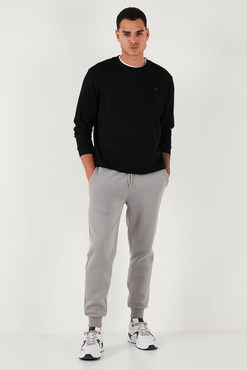 Pamuklu Regular Fit Normal Bel Cepli Erkek Eşofman Altı 5908060 GRİ