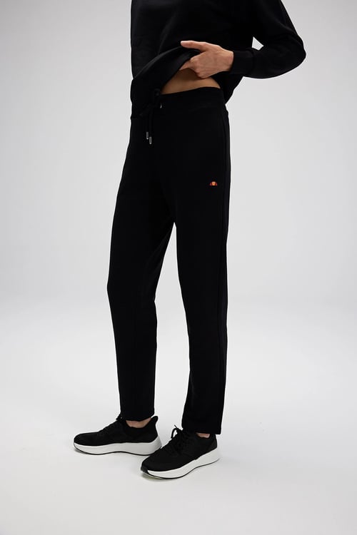 Pamuklu Regular Fit Normal Bel Düz Paça Kadın Eşofman Altı EF556-BK SİYAH