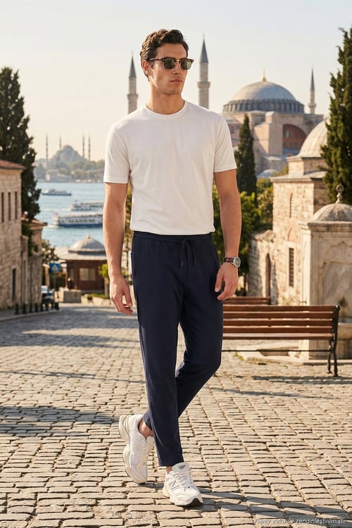 Pamuklu Regular Fit Normal Bel Erkek Pantolon CF26S615261 LACİVERT