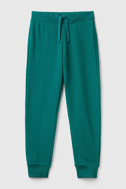 Pamuklu Regular Fit Normal Bel Lastikli Paça Erkek Çocuk Eşofman Altı 3J68CF01P YEŞİL