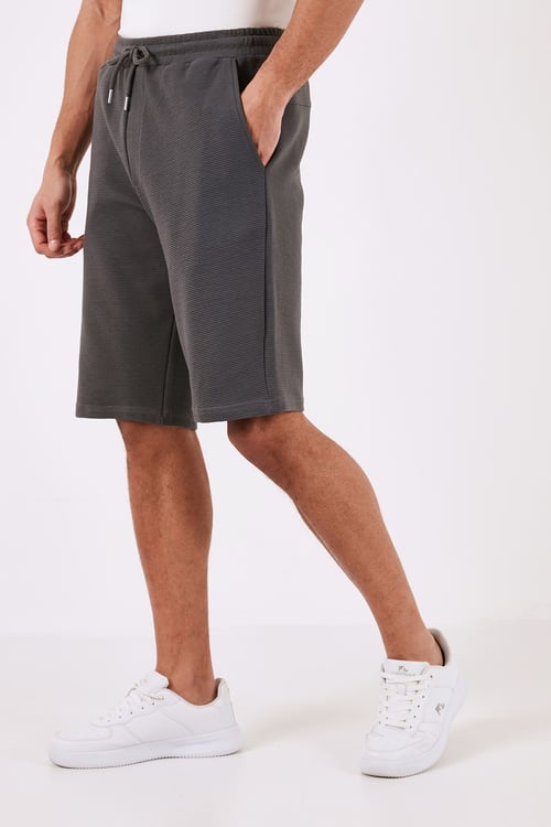 Pamuklu Relaxed Fit Cepli Erkek Short 5908023 ANTRASİT